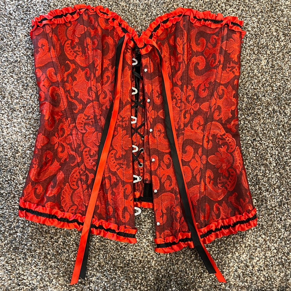 Amazon Red Corset Top
